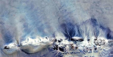 Abyssal volkanlar, Afrika çöllerinin havadan soyut fotoğrafları, çöl manzaralarının havadan görünüşü, Tür: Soyut doğalcılık, soyut, mecazi, çağdaş fotoğraflardan 