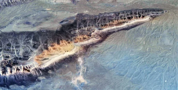 Cocodrilo Caimán Fotografía Abstracta Los Desiertos África Desde Aire Vista — Foto de Stock