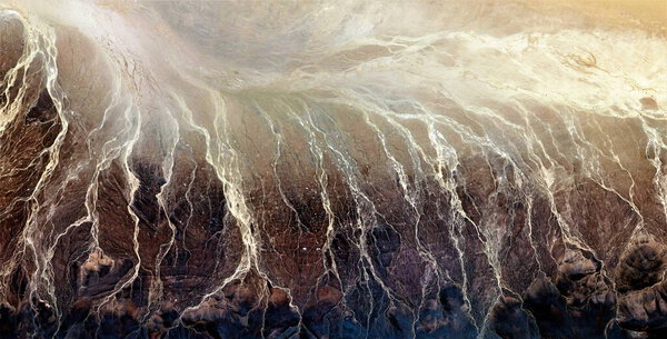 electric storm, abstract photography of the deserts of Africa from the air, aerial view of desert landscapes, Genre: Abstract Naturalism, from the abstract to the figurative, contemporary photo 