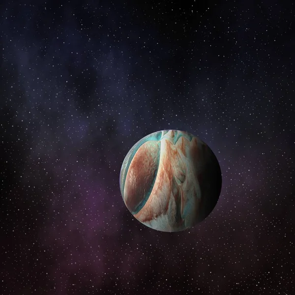 Космический Ландшафт Планетой Звездном Фоне Красочной Звездной Пыли — стоковое фото