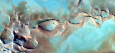 Rüzgâr çömlekleri, Afrika çöllerinin havadan çekilmiş soyut fotoğrafları, çöl manzaralarının havadan görünüşü, Tür: Soyut doğalcılık, mecazi, çağdaş fotoğrafa kadar 