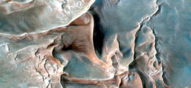 Rüzgâr çömlekleri, Afrika çöllerinin havadan çekilmiş soyut fotoğrafları, çöl manzaralarının havadan görünüşü, Tür: Soyut doğalcılık, mecazi, çağdaş fotoğrafa kadar 