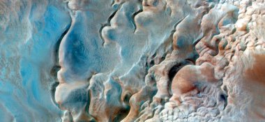 Rüzgâr çömlekleri, Afrika çöllerinin havadan çekilmiş soyut fotoğrafları, çöl manzaralarının havadan görünüşü, Tür: Soyut doğalcılık, mecazi, çağdaş fotoğrafa kadar 