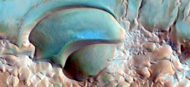 Rüzgâr çömlekleri, Afrika çöllerinin havadan çekilmiş soyut fotoğrafları, çöl manzaralarının havadan görünüşü, Tür: Soyut doğalcılık, mecazi, çağdaş fotoğrafa kadar 