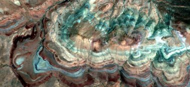 Yeşim yüzük, Afrika çöllerinin havadan görünüşü, çöl manzaralarının havadan görünüşü, türü: soyut doğalcılık, mecazi, çağdaş fotoğrafa kadar 