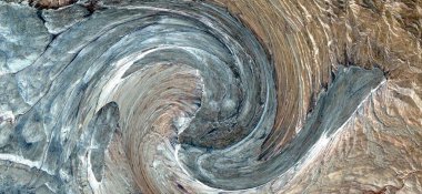 Dalga efektli soyut fotoğrafçılık, sanat dijital, soyut, yin yang sembolü,