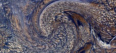 Dalga efektli soyut fotoğrafçılık, sanat dijital, soyut, yin yang sembolü,