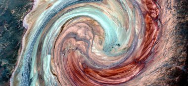 Dalga efektli soyut fotoğrafçılık, sanat dijital, soyut, yin yang sembolü,