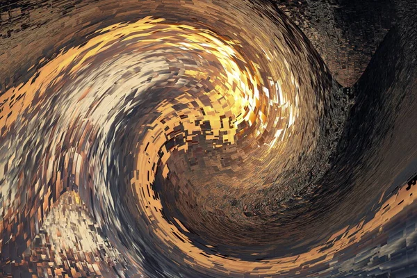Dalga efektli soyut fotoğrafçılık, sanat dijital, soyut, yin yang sembolü,