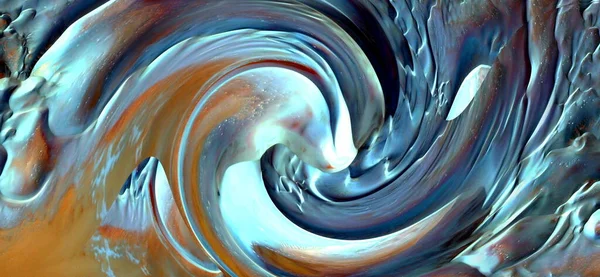 Abstract Photography Wave Effect Art Digital Abstract Yin Yang Symbol — Stock Photo, Image