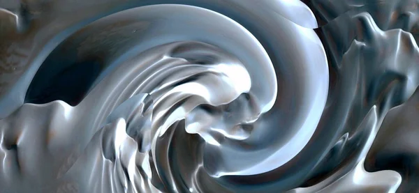 Abstract Photography Wave Effect Art Digital Abstract Yin Yang Symbol — Stock Photo, Image