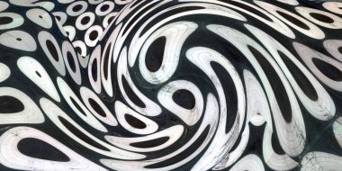 Dalga efektli soyut fotoğrafçılık, sanat dijital, soyut, yin yang sembolü,