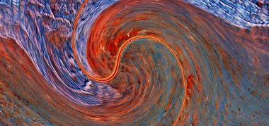 Dalga efektli soyut fotoğrafçılık, sanat dijital, soyut, yin yang sembolü,