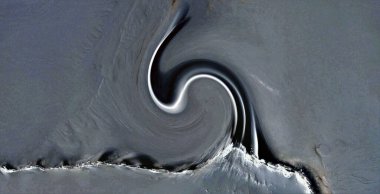 Dalga efektli soyut fotoğrafçılık, sanat dijital, soyut, yin yang sembolü,