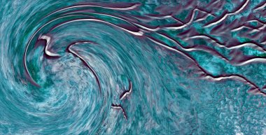 Dalga efektli soyut fotoğrafçılık, sanat dijital, soyut, yin yang sembolü,