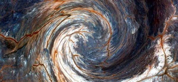 Abstract photography with wave effect, art  digital, abstract, yin yang symbol,