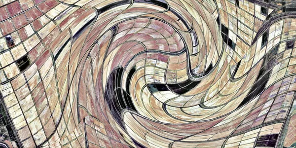 Абстрактная Фотография Волновым Эффектом Искусство Цифровое Символ Мбаппе Инь — стоковое фото