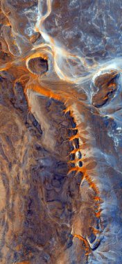 Kırkayak, Afrika çöllerinin havadan dikey soyut fotoğrafları, çöl manzaralarının havadan görünüşü, türü: Soyut doğalcılık, soyut soyuttan figüratif resme, 