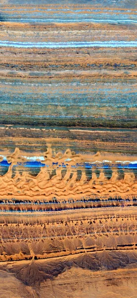 Szaturnusz Gyűrűk Függőleges Elvont Fotográfia Sivatagok Afrika Levegőből Légi Kilátás — Stock Fotó