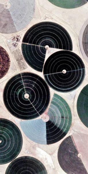 Poder Vento Fazendas Culturas Humanas Deserto Homenagem Pollock Fotografia Abstrata — Fotografia de Stock