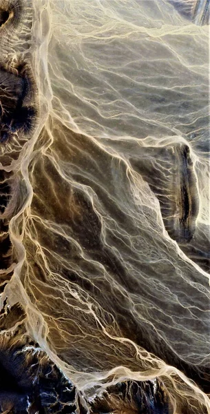 Tormenta Eléctrica Fotografía Abstracta Vertical Los Desiertos África Desde Aire — Foto de Stock
