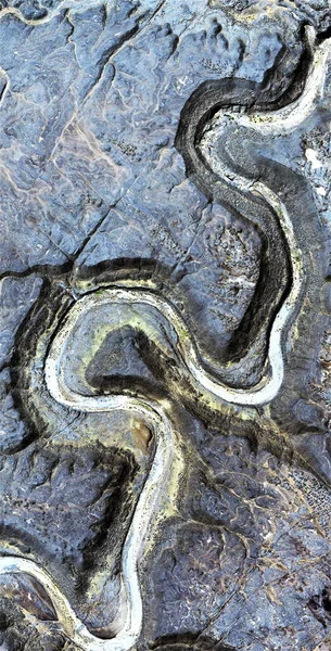 Fosszilis Vibora Függőleges Absztrakt Fotózás Sivatagok Afrika Levegőből Stock Photo — Stock Fotó