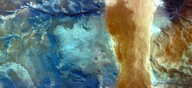 Kum bariyeri, Afrika çöllerinin soyut fotoğrafçılığı. Çöl manzaralarının havadan görünüşü, Tür: Soyut doğalcılık, mecazi ve çağdaş fotoğraftan