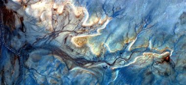 Yıldızsal kökler, Afrika çöllerinin soyut fotoğrafçılığı. Çöl manzaralarının hava görüntüsü, Tür: Soyut doğalcılık, soyut, mecazi, çağdaş fotoğraf sanatı, stok fotoğrafı