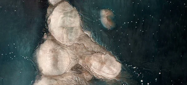 Загрязненная Антарктика Абстрактная Фотография Пустынь Африки Воздуха Воздушный Вид Пустынных — стоковое фото
