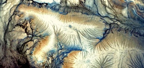 Кишечная Абстрактная Фотография Пустынь Африки Воздуха Воздушный Вид Пустынных Ландшафтов — стоковое фото