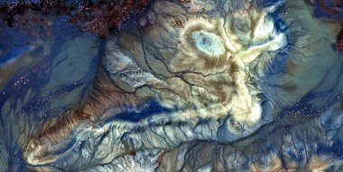 Şeytan, stok fotoğrafı, Afrika çöllerinin havadan çekilmiş soyut fotoğrafları. Çölün havadan görünüşü, Tür: Soyut doğalcılık, soyuttan mecazlara