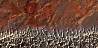 Dante 'nin cehennemi, stok fotoğrafı, Afrika çöllerinin havadan çekilmiş soyut fotoğrafları. Çölün havadan görünüşü, Tür: Soyut doğalcılık, soyuttan mecazlara