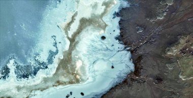 Kirlenmiş antarktika, Afrika çöllerinin havadan çekilmiş soyut fotoğrafları, çöl manzaralarının havadan görünüşü, Tür: Soyut doğalcılık, mecazi, çağdaş fotoğraftan, stok fotoğrafına kadar,
