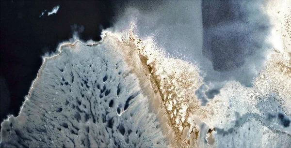Antarctica Contaminata Fotografia Astratta Dei Deserti Africani Dall Aria Veduta — Foto Stock