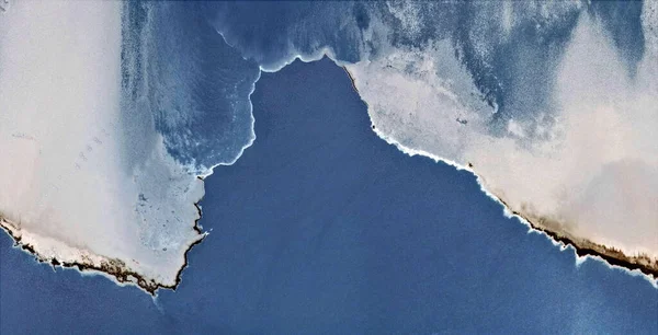Contaminado Antártica Fotografia Abstrata Dos Desertos África Partir Vista Aérea — Fotografia de Stock