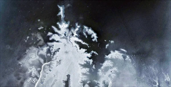 Загрязненная Антарктика Абстрактная Фотография Пустынь Африки Воздуха Воздушный Вид Пустынных — стоковое фото