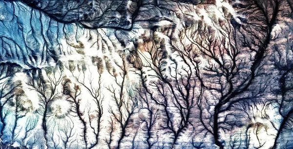 Winter Storm Abstract Photography Deserts Africa Air Aerial View Desert — Stock Photo, Image