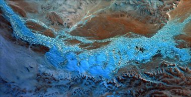 Soğuk çekim, Afrika çöllerinin havadan görünüşü, çöl manzaralarının havadan görünüşü, türü: soyut doğalcılık, mecazi, çağdaş fotoğraf,,