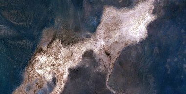 Yıldız tozu, Afrika çöllerinin gökyüzünden soyut fotoğraflanması, çöl manzaralarının havadan görünüşü, Tür: Soyut doğalcılık, mecazi, çağdaş fotoğraf, stok fotoğraf,