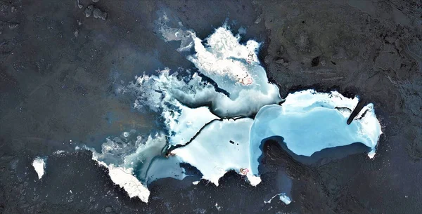 Polluted Antarctica Abstract Photography Deserts Africa Air Aerial View Desert — Stock Photo, Image