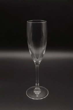 Şampanya ve kava için kristal cam, flüt tarzı, kalın cam, standart kadeh, standart gövde, dairesel ayak,