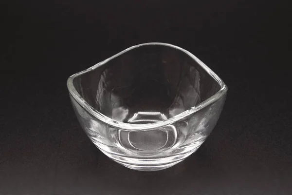 Glasschale Für Mayonnaise Oder Snacks Glasbehälter Klein Transparent Schmaler Boden — Stockfoto