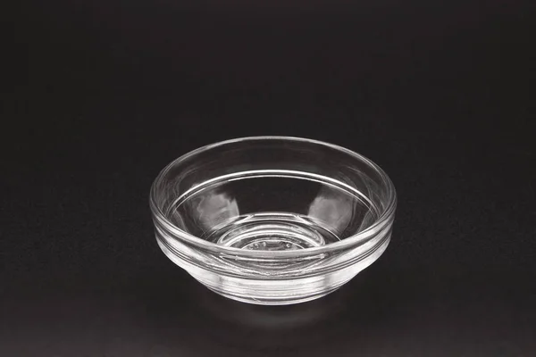 Ciotola Vetro Olio Maionese Snack Contenitore Vetro Miniatura Trasparente Base — Foto Stock
