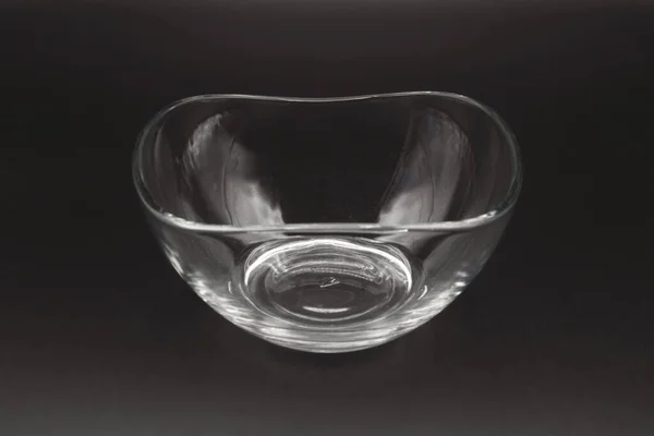 Glass Bowl Oil Mayonnaise Snacks Glass Container Transparent Narrow Rectangular — Stock Photo, Image