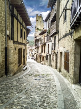 Fras manzarası, turizm beldesi, sanat tarihi kompleksi, Burgos, Las Merindades, İspanya,