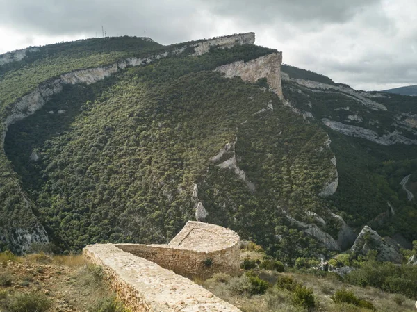 Krajobraz Zamku Tedeja Trespaderne Burgos Las Merindades Hiszpania — Zdjęcie stockowe