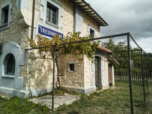 Vecchia Stazione Ferroviaria Abbandonata Trespaderne Burgos Las Merindades Spagna — Foto Stock