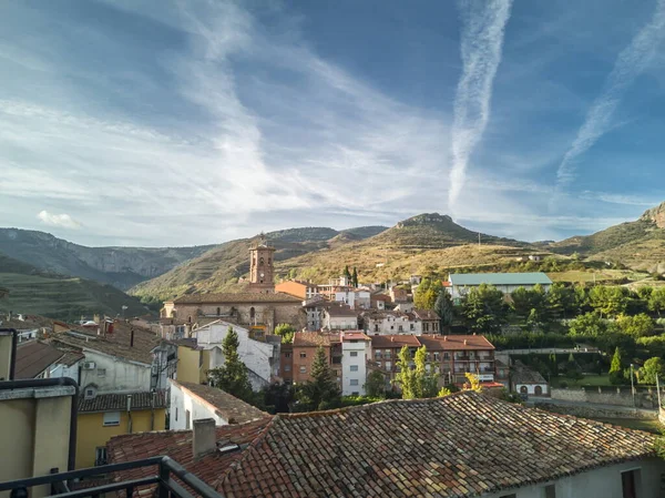 Fotografia Lugar Viguera Famosa Cidade Rioja Com Paisagens Espetaculares Com — Fotografia de Stock