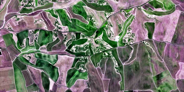 Текстура Абстрактна Фотографія Полів Іспанії Повітря Вигляд Повітря Зображення Людських — стокове фото