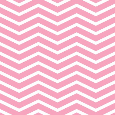 Vektör deseni. Hoş bir arka plan. Pembe arka planda beyaz zikzaklar. Paketleme, tekstil, duvar kağıdı, pankart için doku.